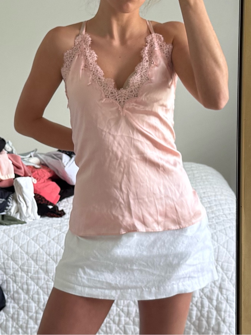 Cami NYC Pink Lace-Trim Cami Top